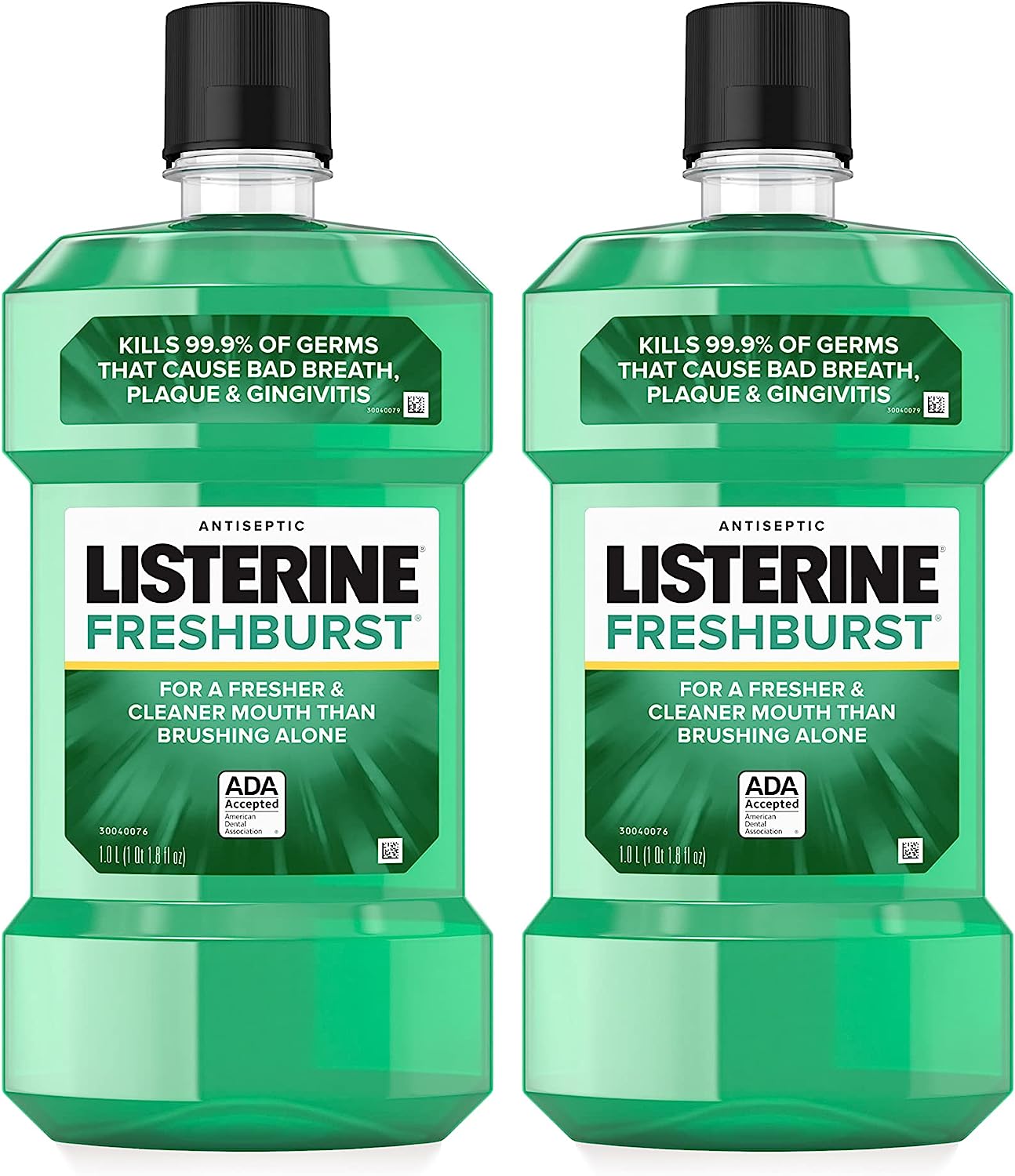 Listerine Freshburst Antiseptic Mouthwash for Bad Breath, Kills 99% of Germs That Cause Bad Breath & Fight Plaque & Gingivitis, ADA
