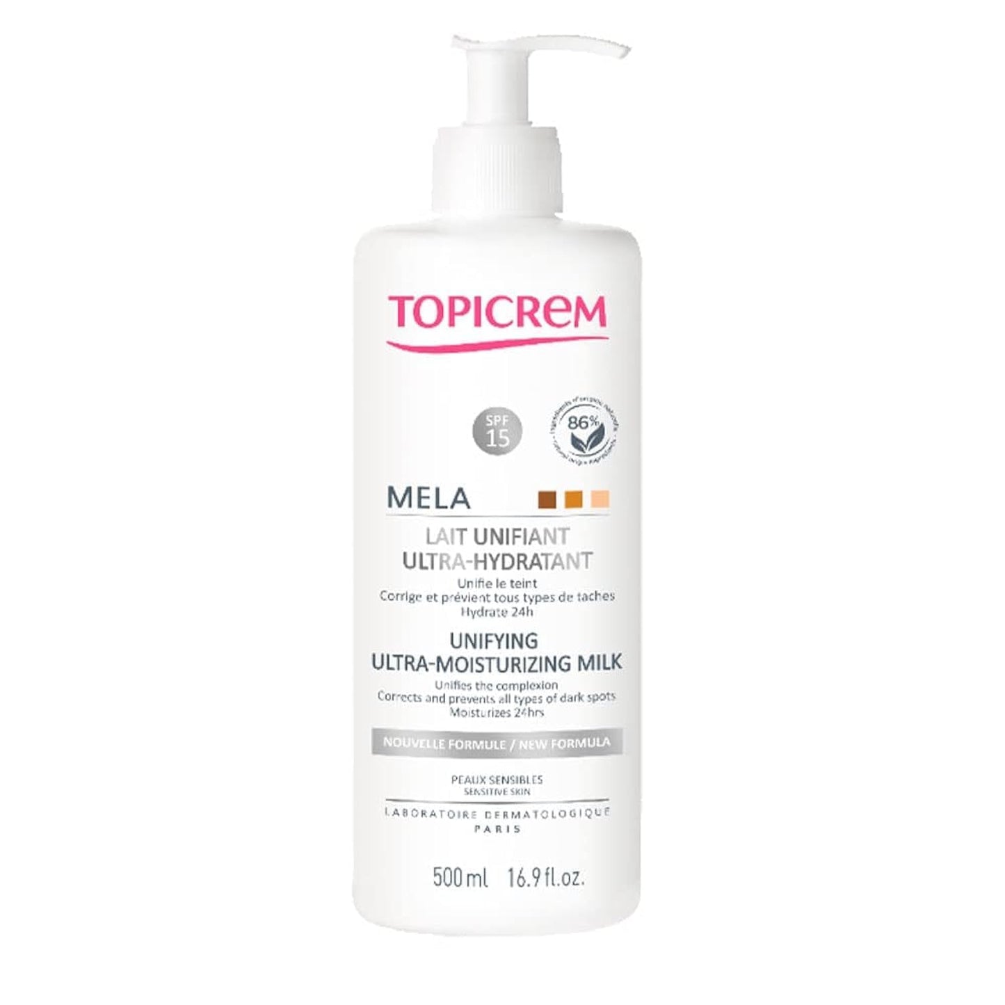 Topicrem MELA Lightening Ultra-Moisturizing Milk 500ml