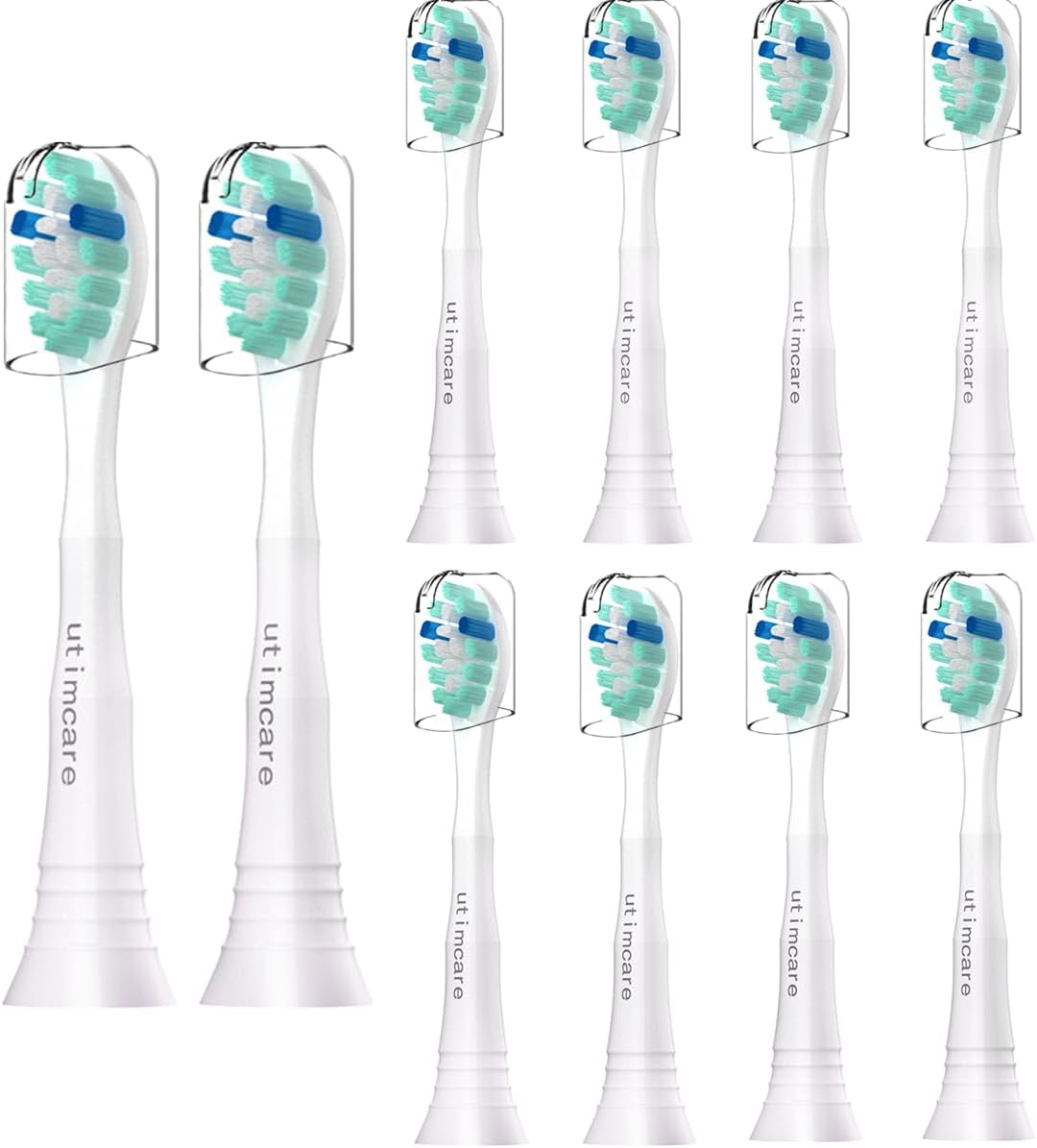 Utimcare Replacement Toothbrush Heads Compatible with Philips Sonicare Electric Toothbrush, 10 Pack, Refills