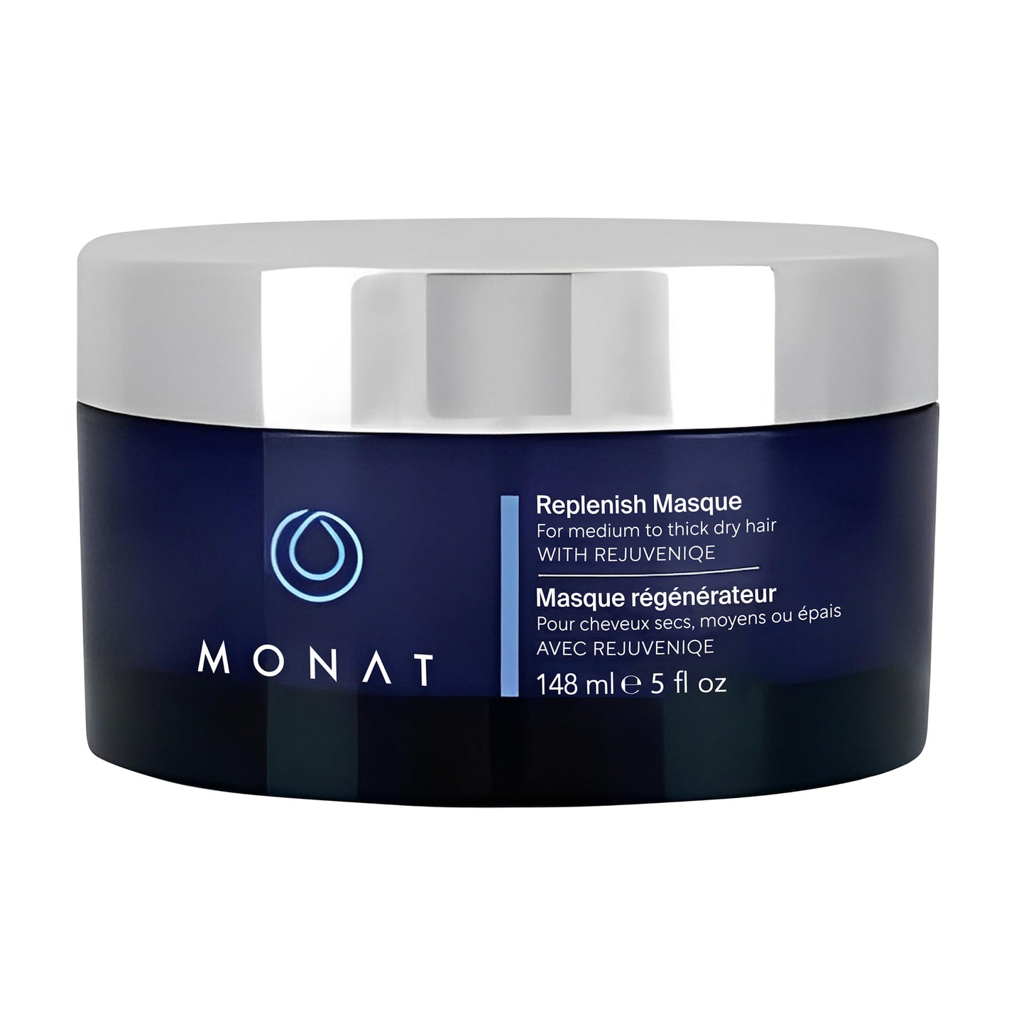 MONAT Replenish™ Masque Infused with Rejuveniqe® - Hair Masque that Deeply Condition Medium to Thick Hair. Hydrating Hair Mask w/ Pea Extract & Vegan UV Protectant - Net Wt. 148 ml ℮ 5.0 fl. oz.