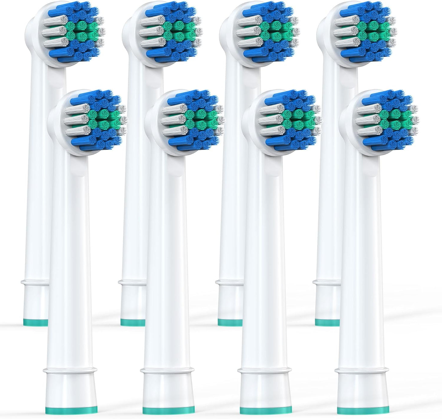 Keosaa Replacement Toothbrush Heads Compatible with Oral B, Pack of 8 Professional Electric Toothbrush Heads for Oral-B 7000/Pro 1000/9600/ 500/3000/8000
