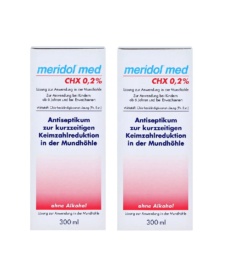 2xPack MERIDOL Med CHX 0.2% Mouth Wash Solution - 600 ml