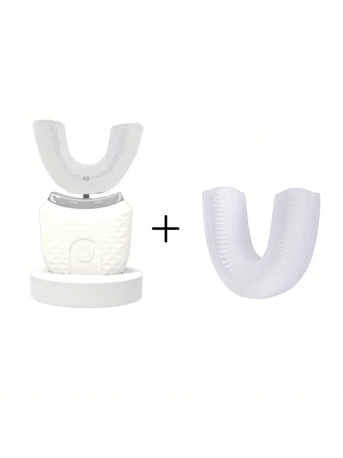 1pc Adult Electric Toothbrush With Charging Base And Replaceable Brush Heads, 360-Degree Oral Cleaning, U-Shaped Smart Toothbrush