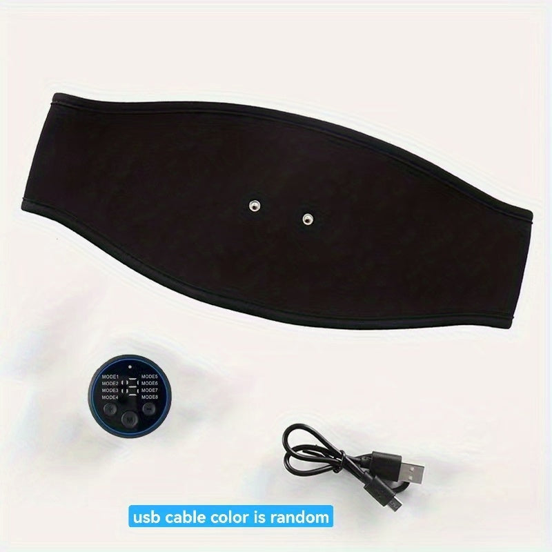EMS Muscle Stimulation Abs Abdominal Belt Trainer Stimulator Massage Fitness Slimming Massager Belly Weight Loss Body （usb Cable Color Is Random）