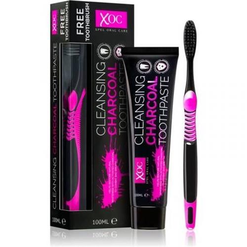 XOC Charcoal Toothpaste 100ml With Free Toothbrush