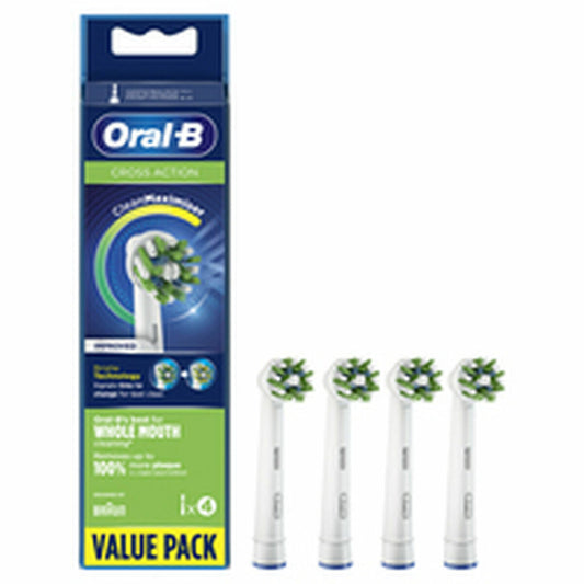 Spare for Electric Toothbrush Oral-B Cross Action White 4 Units