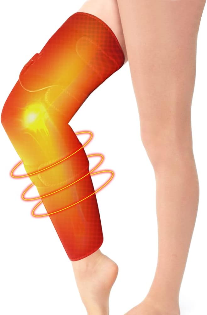 Heated Leg Warmer, Electric Heating Pad for Thigh & Knee & Calf Therapy Heated Knee Brace Calf Warmer for Better Circulation, Pain Relief, Adjustable Size