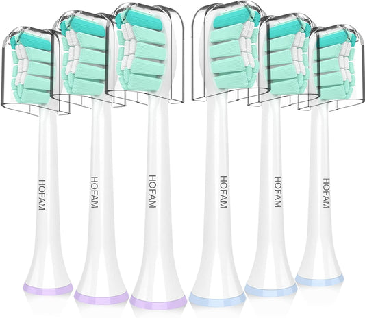 6 Pack Toothbrush Replacement Heads for Philips Sonicare Replacement Heads, Electric Replacement Brush Head Compatible with Phillips Sonic Care Toothbrush Head