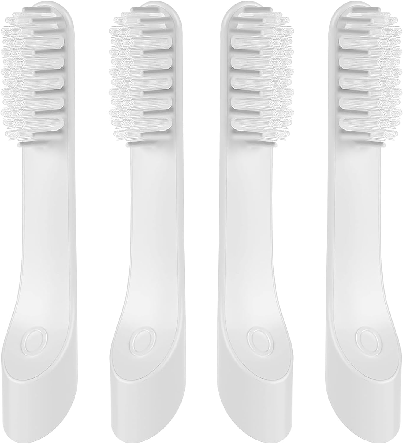 Toothbrush Replacement Heads for Quip, Suitable for Both Adults & School-Age Children, Light Gray, 4-Pack