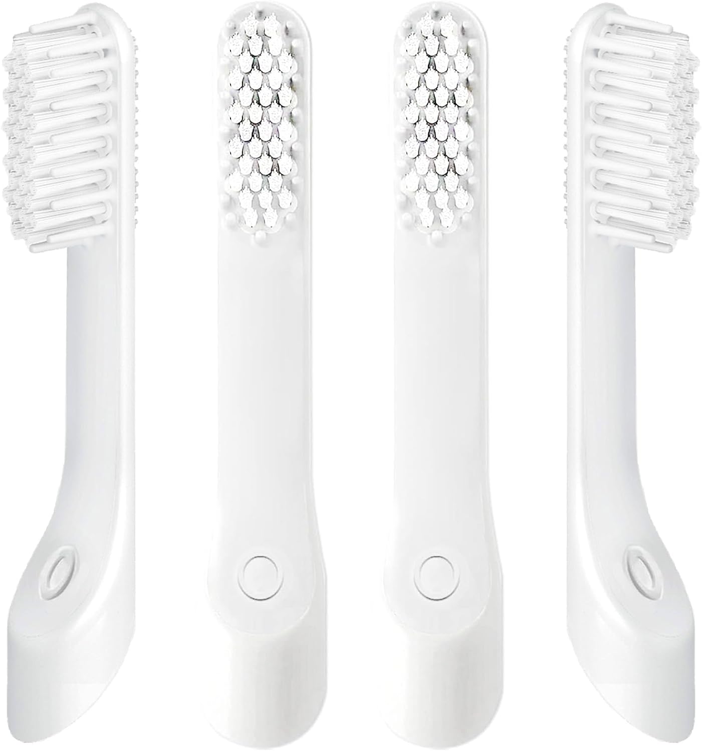 4-Pack White Electric Toothbursh Replacement Head Compatible with Quip Electric Toothbrush Refill Brush Head Soft