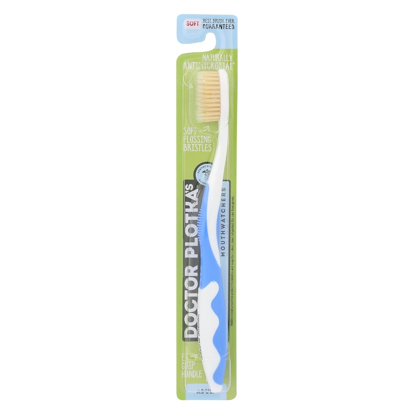 Mouth Watchers Adult Manual Blue Colored Toothbrush, Cruelty Free, 1 Each (Pack of 1)