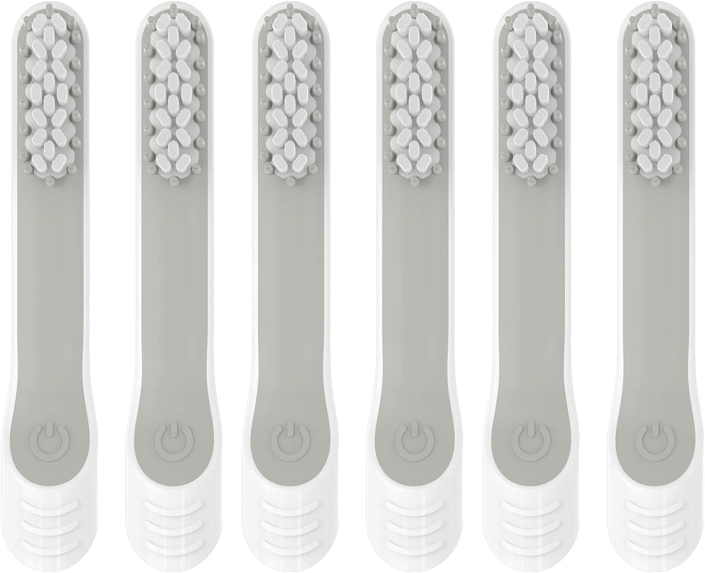 YMPBO Toothbrush Replacement Heads for Quip Electric Toothbrush Adult, 6 Pack Replacement Heads, Soft Bristles, White