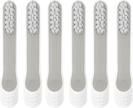 YMPBO Toothbrush Replacement Heads for Quip Electric Toothbrush Adult, 6 Pack Replacement Heads, Soft Bristles, White