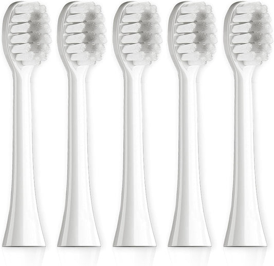 Compatible with Gleem Electric Toothbrush - 2024 New Premium Replacement Toothbrush Heads, 5-Pack (White)
