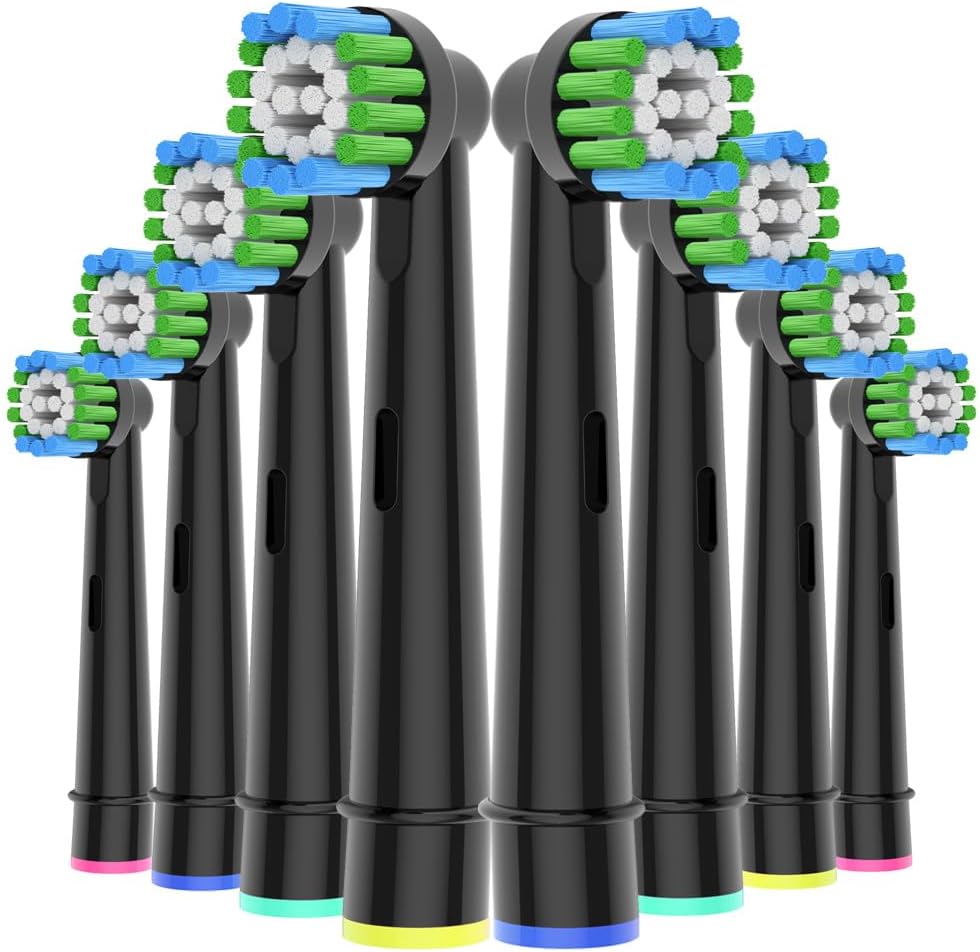 8pcs Professional Electric Toothbrush Replacement Heads Compatible with Braun Oral-B Pro1000 /1500/100/500/Vitality/Genius X/7000/7500/8000/9600 Etc.