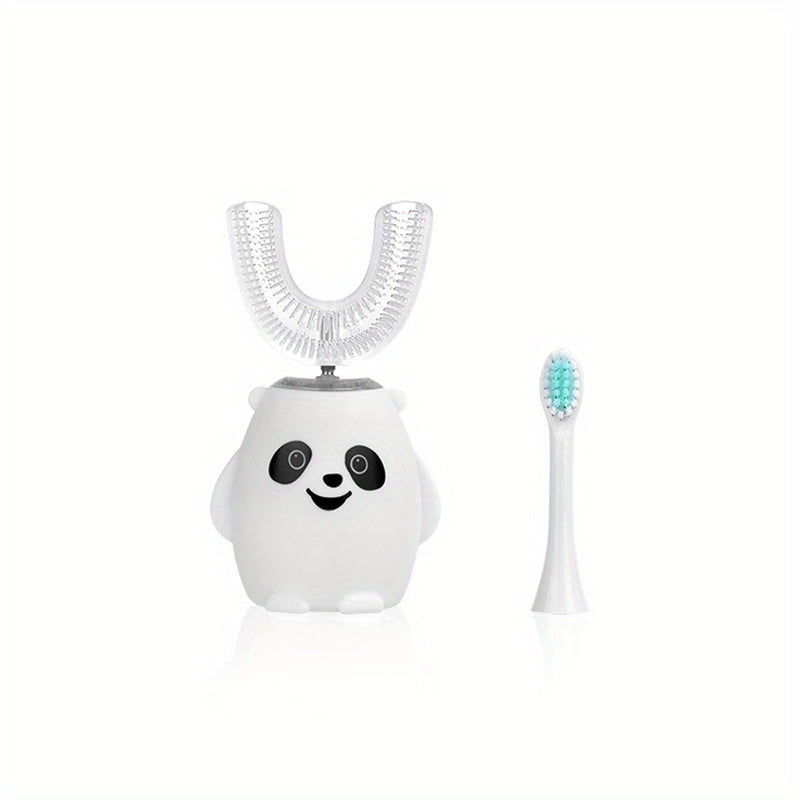 Cute Cartoon U-Shaped Electric Toothbrush - Perfect for Kids 3-12 Years Old - Soft Bristles & Sonic Vibrations for a Thorough Clean!