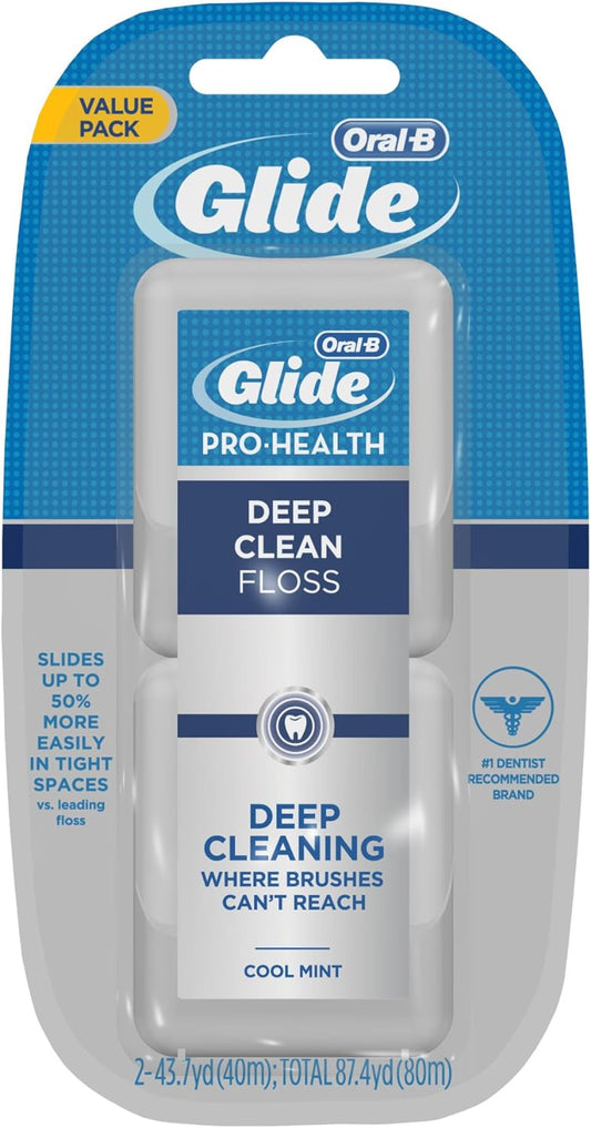 Glide Deep Clean Floss Cool Mint Twin Pack 87.40 Yards (Pack of 3)