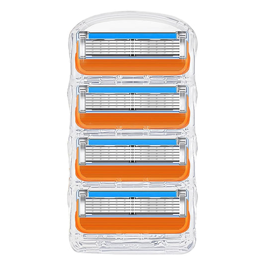 4Count Blades Refills Head for Mens for a More Comfortable Shave Razor Blades Replacement