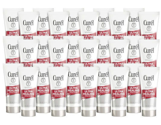 Curel Ultra Healing Intensive Fragrance-Free Lotion For Extra-Dry Skin, Dermatologist Recommended, Ideal for Sensitive Skin, Cruelty Free, Paraben Free 1 Oz (Pack of 30)