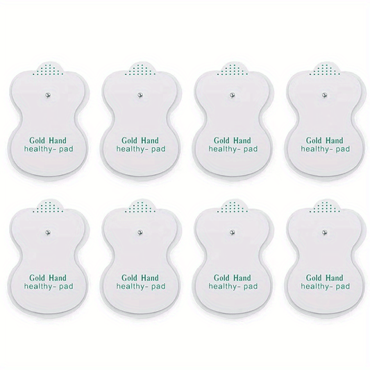 8pcs Electrode Pads Gel - Self Adhesive Replacement For EMS Muscle Stimulator - Digital Machine Massager - Reusable & Durable