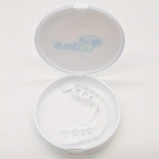 Silicone Simulation Dental Mouth Cover, Upper Tooth Lower Tooth Tooth Cover, Silicone Whitening Washed Cleaning False Tooth Cover, Simulation Tooth Cover, Artificial Braces Upper And Lower Tooth Whitening Cover