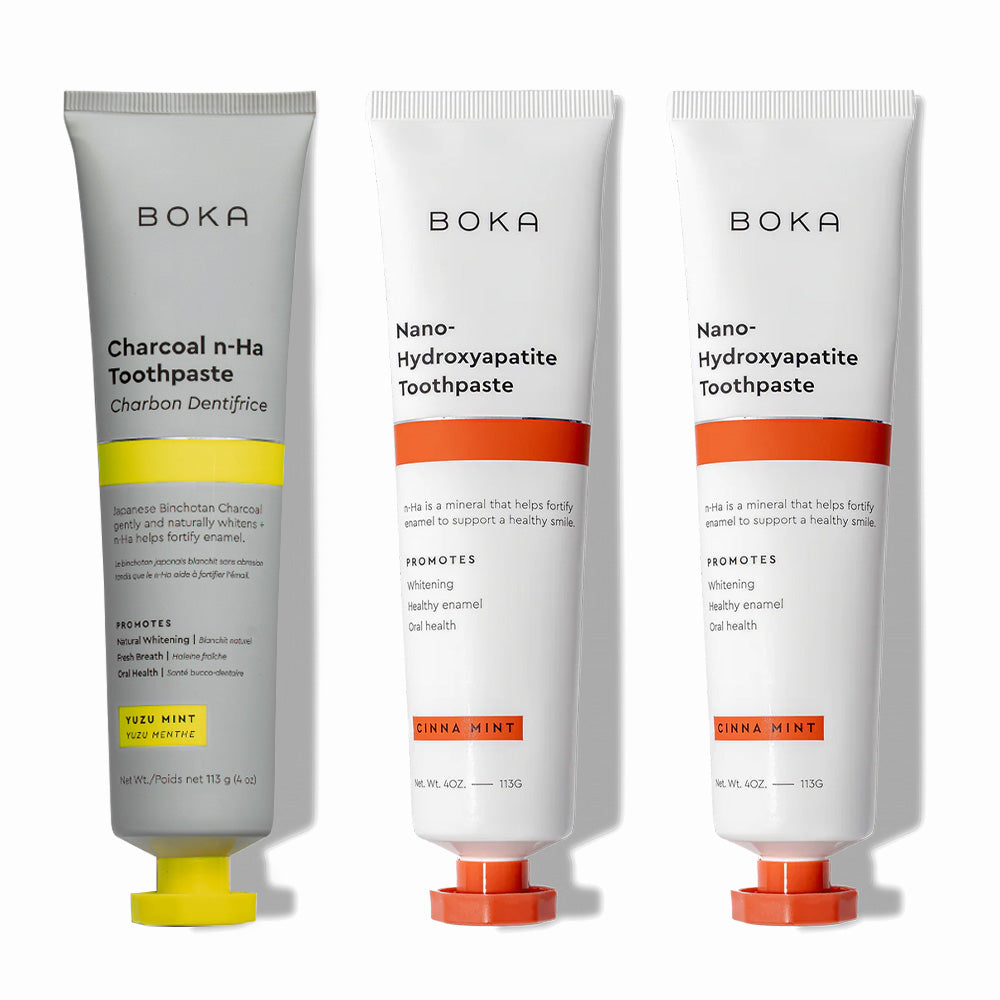 Charcoal Yuzu Mint Whitening n-Ha Toothpaste 3-pack