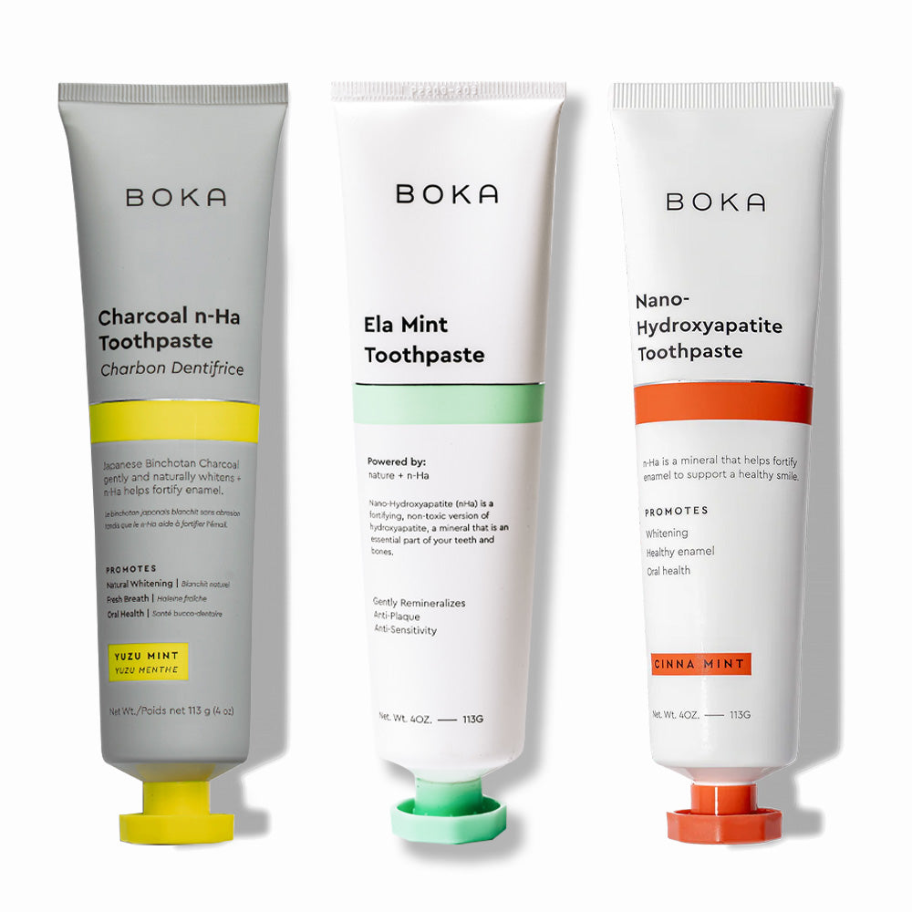 Charcoal Yuzu Mint Whitening n-Ha Toothpaste 3-pack