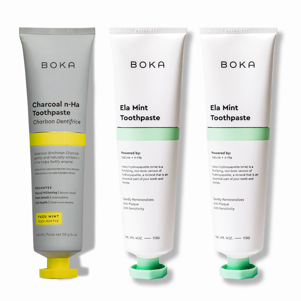 Charcoal Yuzu Mint Whitening n-Ha Toothpaste 3-pack