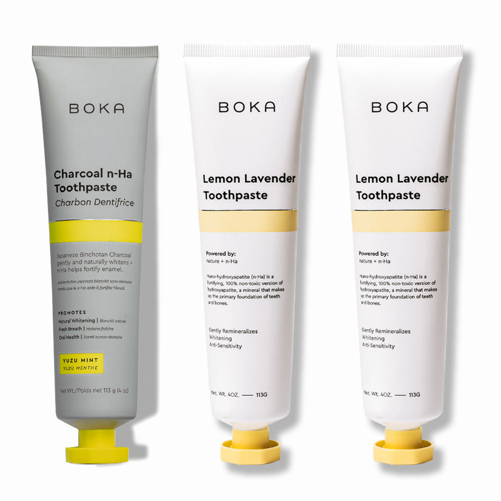 Charcoal Yuzu Mint Whitening n-Ha Toothpaste 3-pack