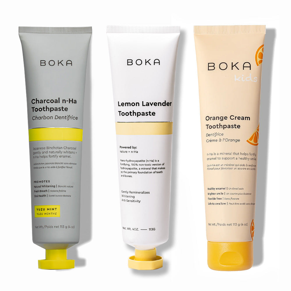 Charcoal Yuzu Mint Whitening n-Ha Toothpaste 3-pack