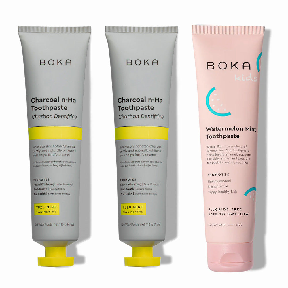 Charcoal Yuzu Mint Whitening n-Ha Toothpaste 3-pack