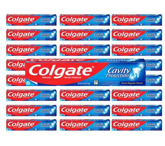Colgate Cavity Protection Toothpaste with Fluoride, Minty Great Regular Flavor, 6 oz  - 24 Pack