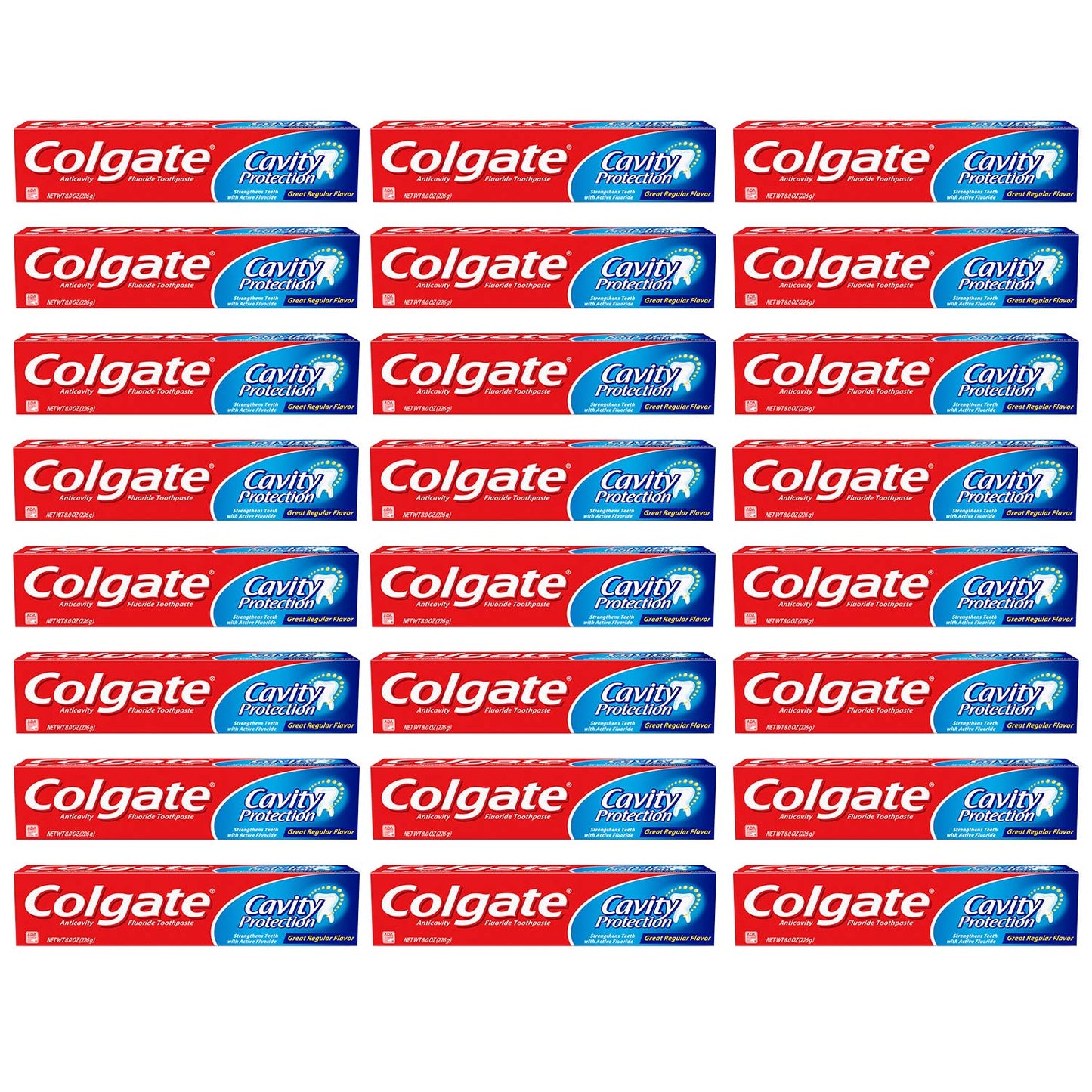 Colgate Cavity Protection with Fluoride Great regular White  8 oz - 24 Pack
