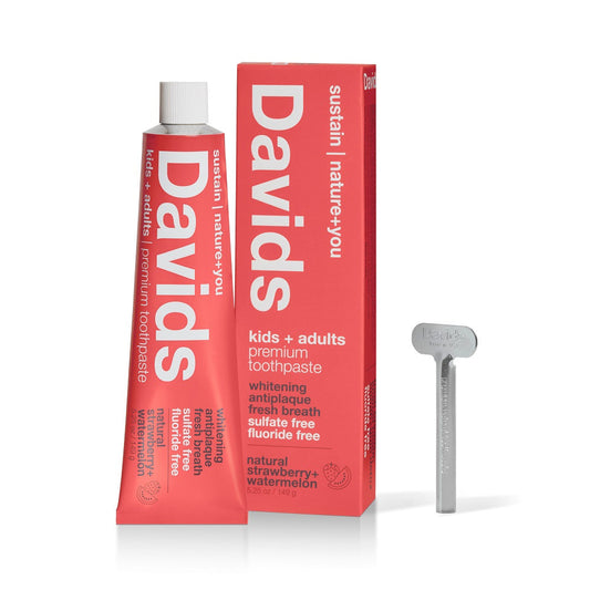 Buy Davids Kids + Adults Strawberry Watermelon Toothpaste at One Fine Secret. Official Stockist in Melbourne, Australia.