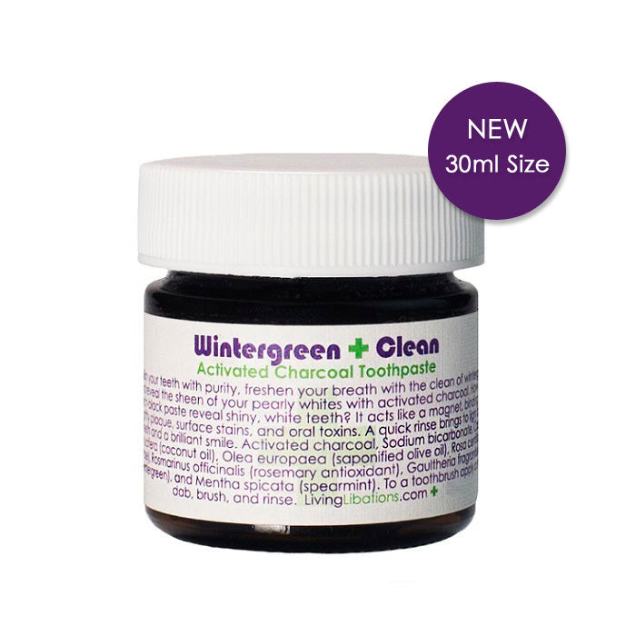 Living Libations Wintergreen Activated Charcoal Toothpaste 30ml