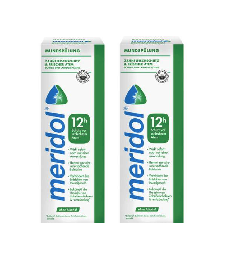 2xPack MERIDOL Fresh Breath Mouth Wash Solution - 800 ml