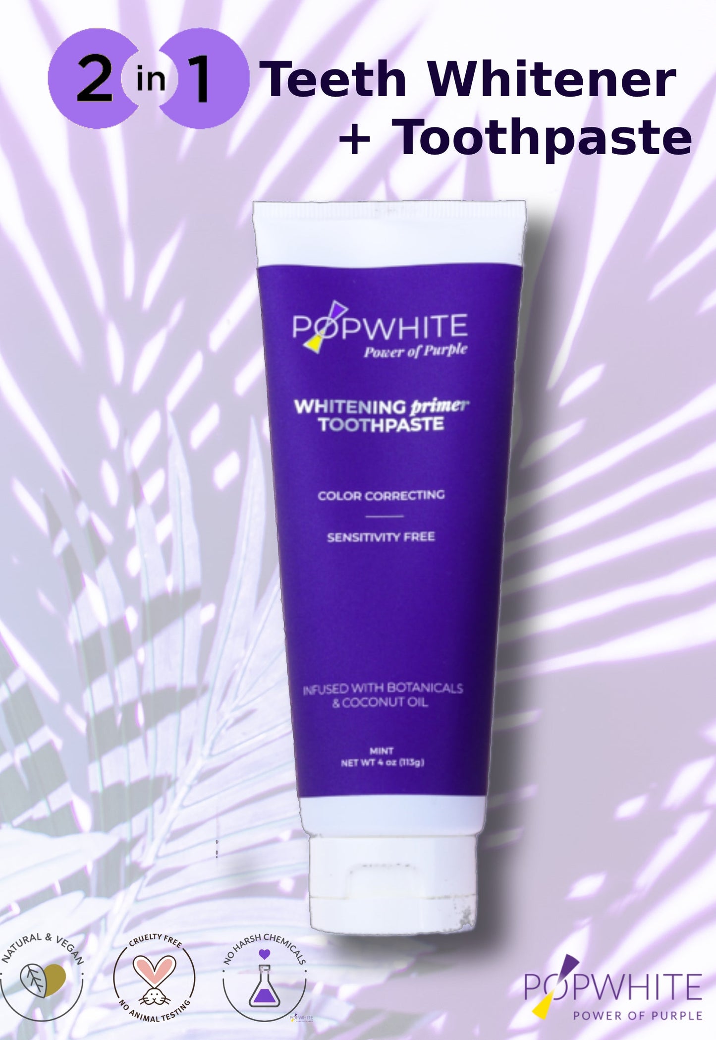 2-in-1 Teeth Whitener + Toothpaste [4oz]