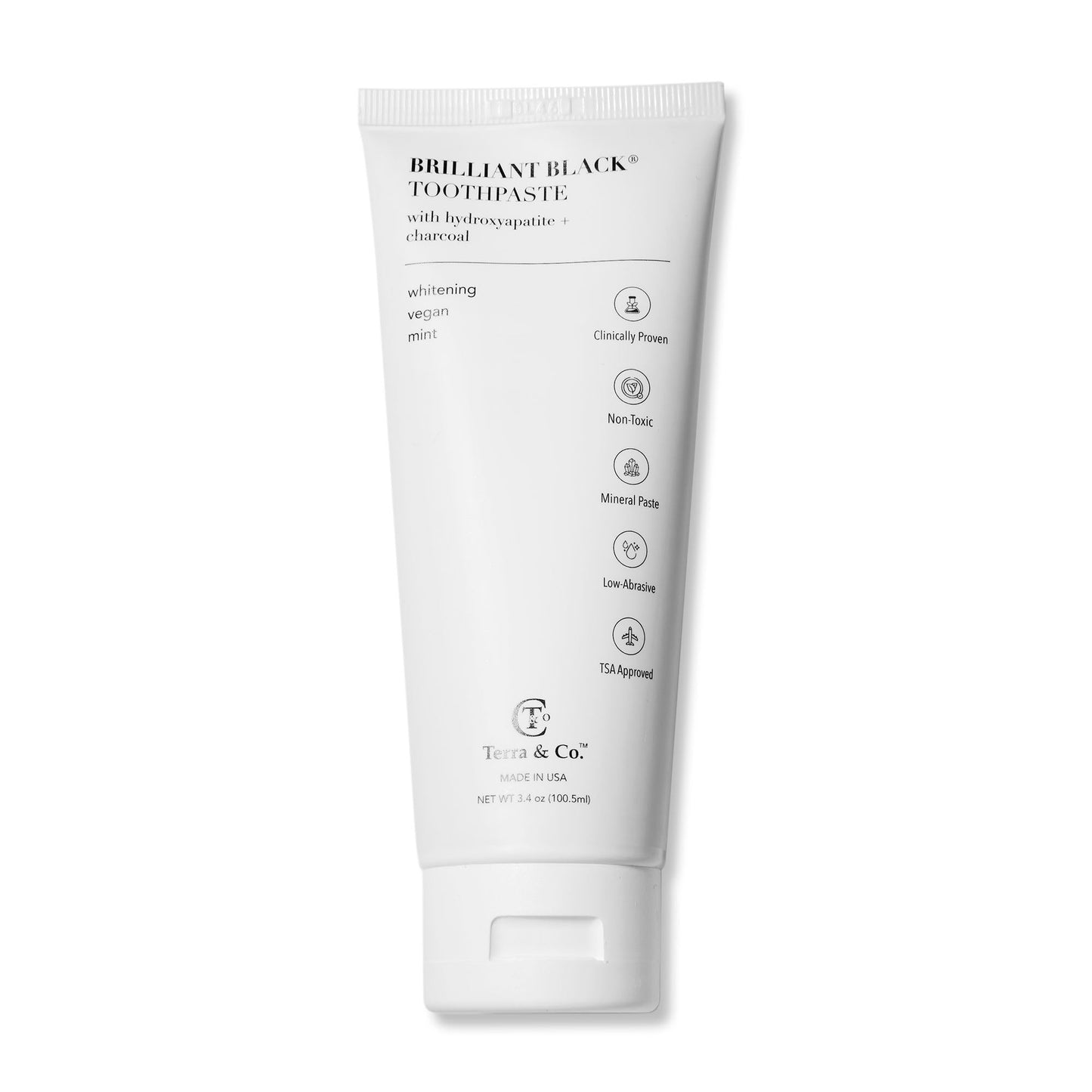 Brilliant Black Hydroxyapatite Toothpaste + Charcoal