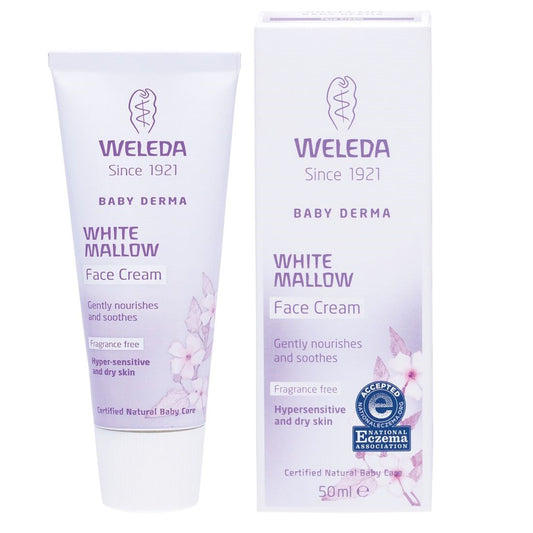 Weleda Baby Derma Fragrance Free White Mallow Face Cream - 50ml