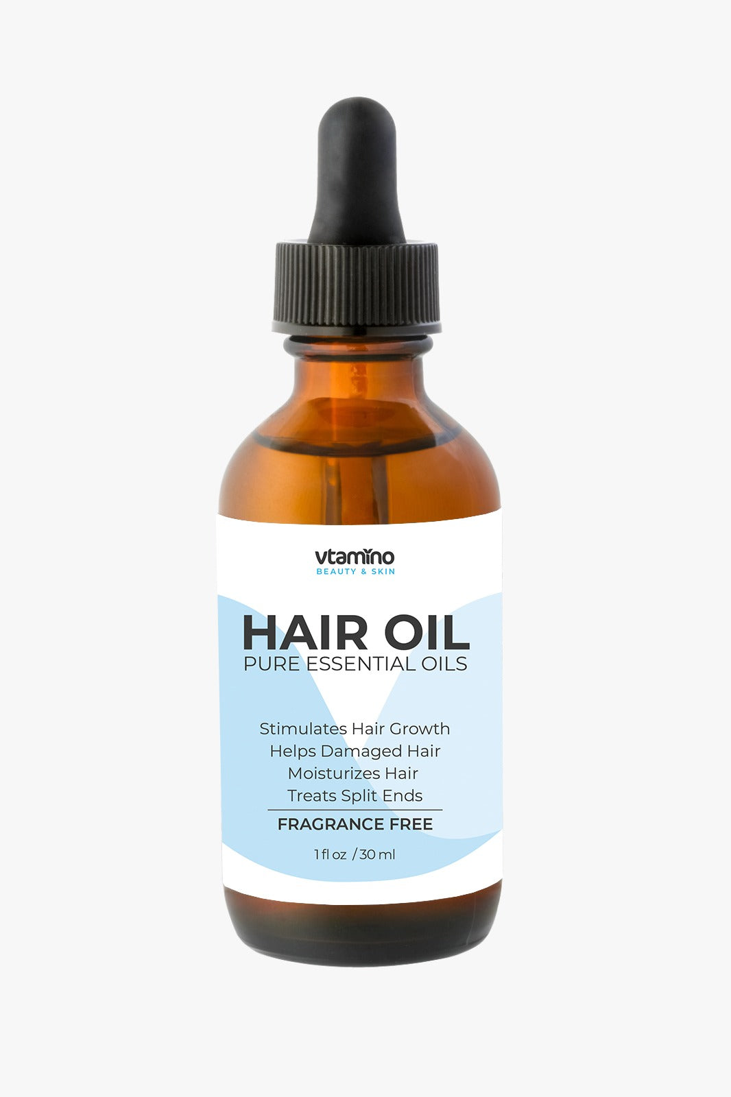 vtamino Hair Oil (Unscented) (1oz/30ml)-Natural Formula For Hair Growth & Repair (30 Days Supply)