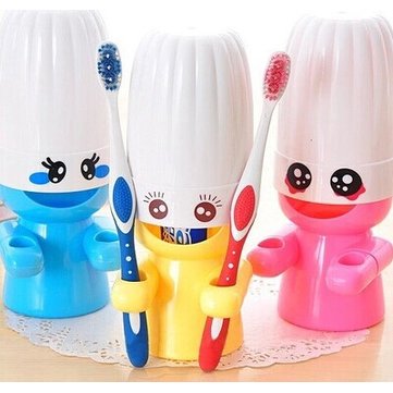 Cartoon Sleepwalking Doll Bathroom Set - Toothbrush Holder