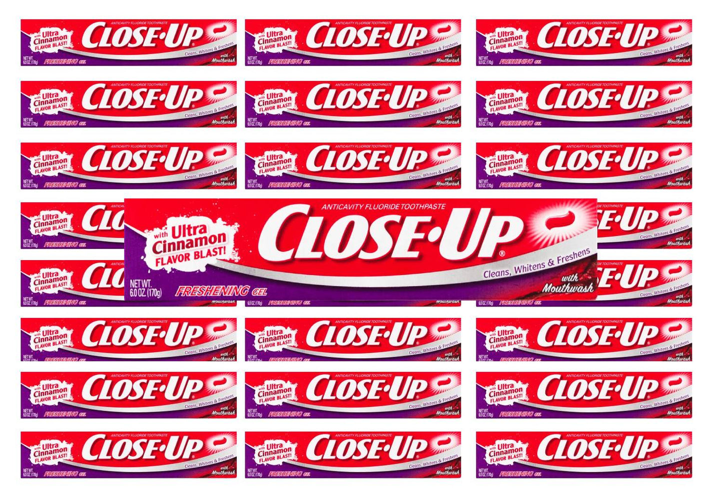 Close-Up Fluoride Toothpaste Refreshing Gel  6 oz - 24 Pack