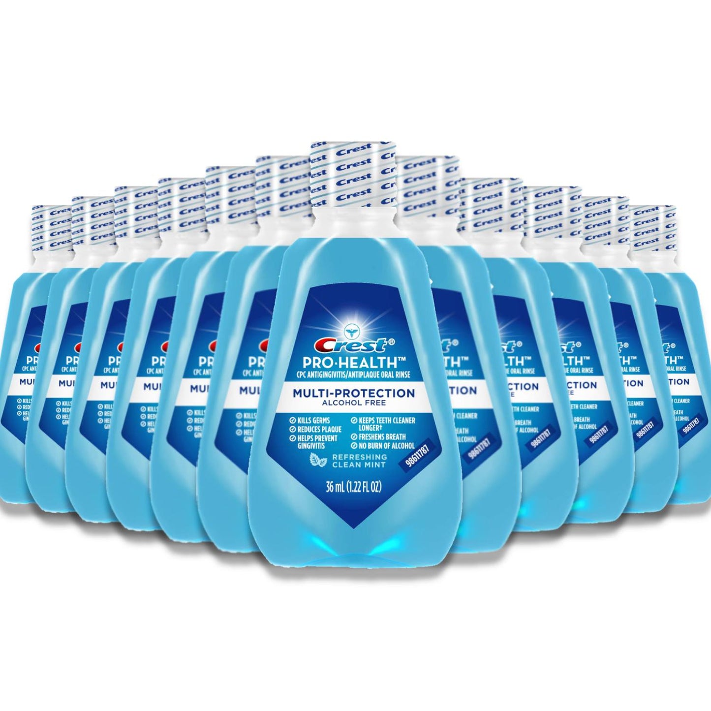 Crest Pro-Health Mouthwash, Alcohol Free, Multi-Protection Clean Mint - 1.2 Oz - 48 Pack