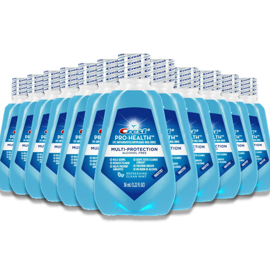 Crest Pro-Health Mouthwash, Alcohol Free, Multi-Protection Clean Mint - 1.2 Oz - 48 Pack