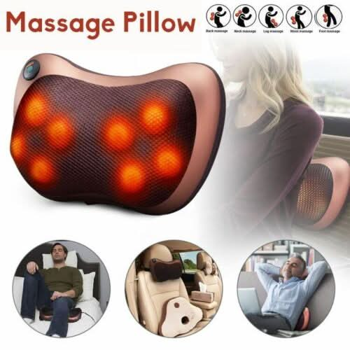 Home Car Shiatsu Massage Pillow Massager Cushion Neck Back Shoulder Body Relief