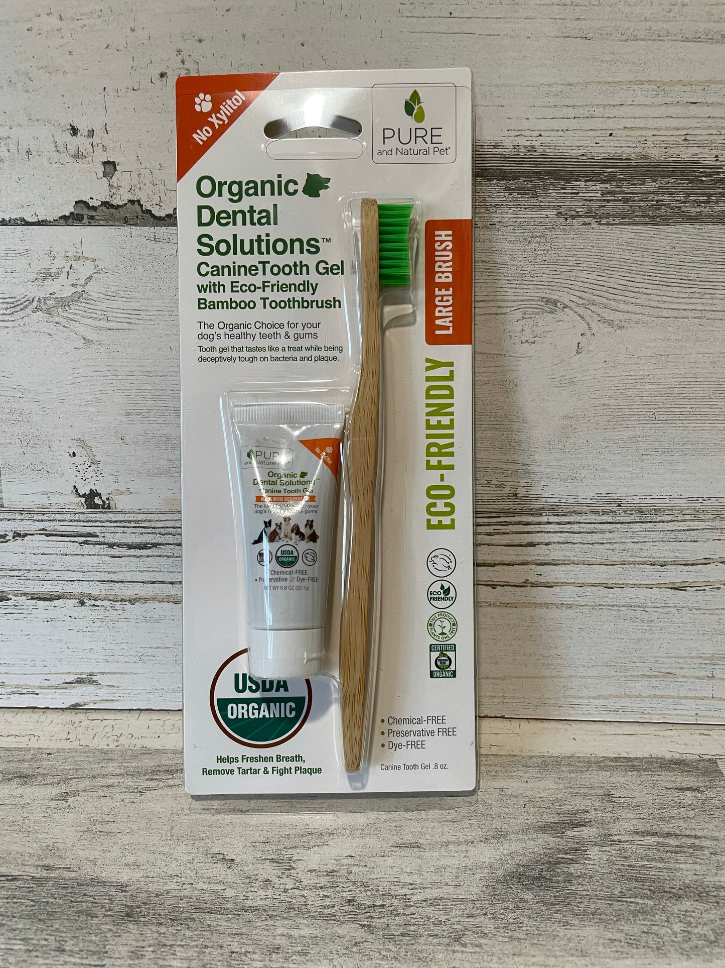 Organic Dental Solutions Canine Tooth Gel & Bamboo Toothbrush