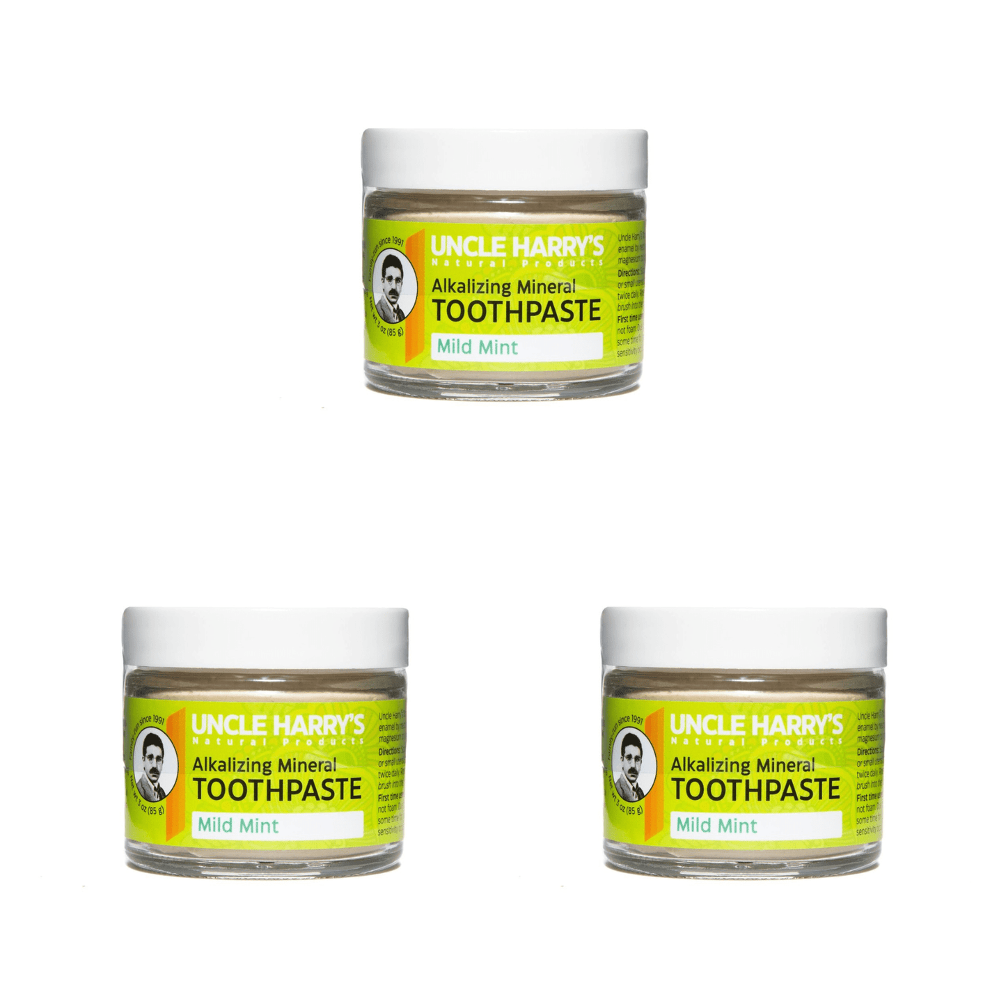 Uncle Harry's Natural Products Mild Mint Toothpaste (3 count) #10079183