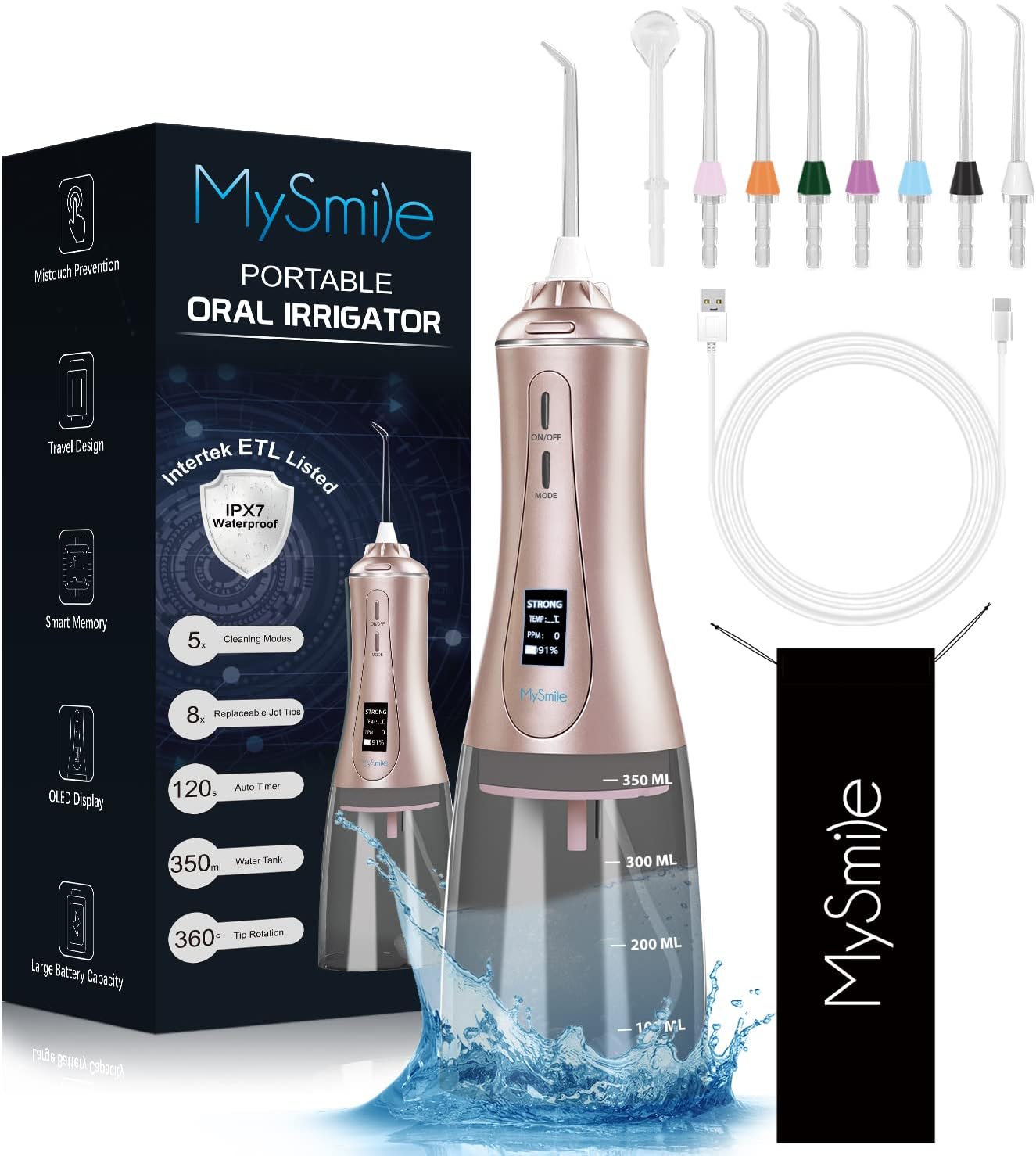 Portable Water Flosser & Teeth Water Cleaner - MySmile