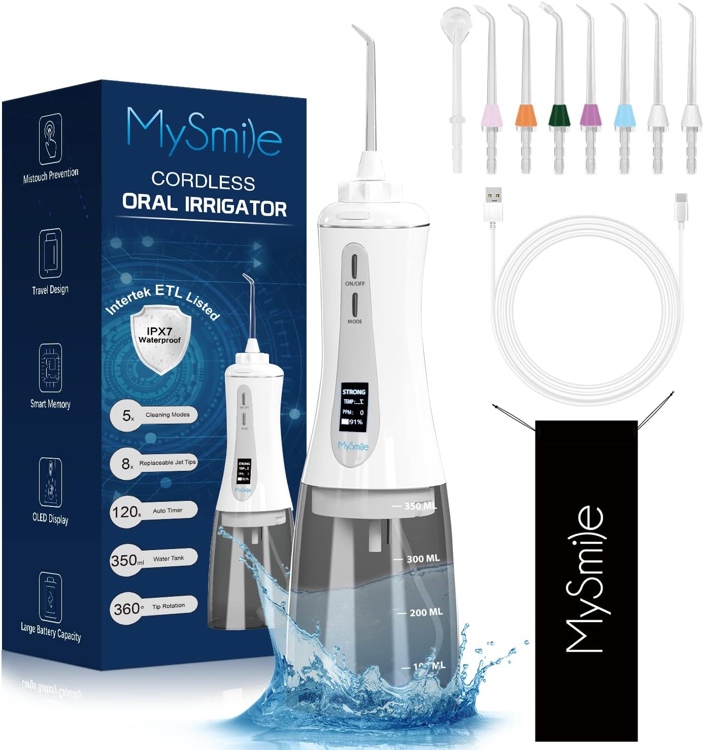 Portable Water Flosser & Teeth Water Cleaner - MySmile