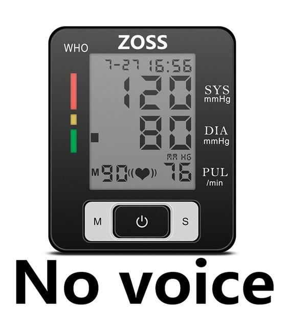 ZOSS  English or Russian Voice Cuff Wrist Sphygmomanometer Blood Presure